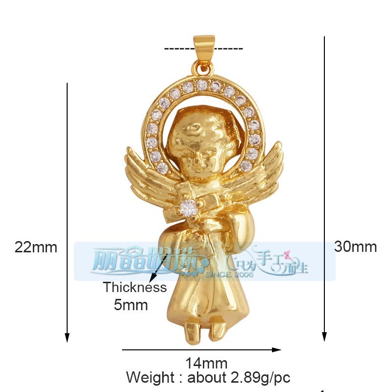 1 Piece 17*24mm 20 * 23mm Copper Human Pendant Jewelry Accessories