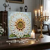 DIY Pearl Painting Sunflower for Home Wall Decor with Frame(25x25cm)