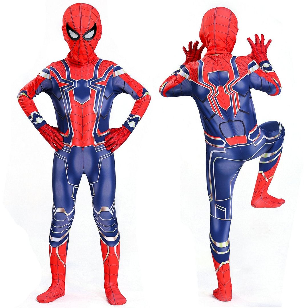 Endgame Spider Man Cosplay Costume Zentai Bodysuit for kids-Pajamasbuy