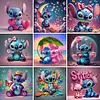 [Multi-Style]Stitch-Peinture Diamant Ronde Compl&egrave;te-30*30CM
