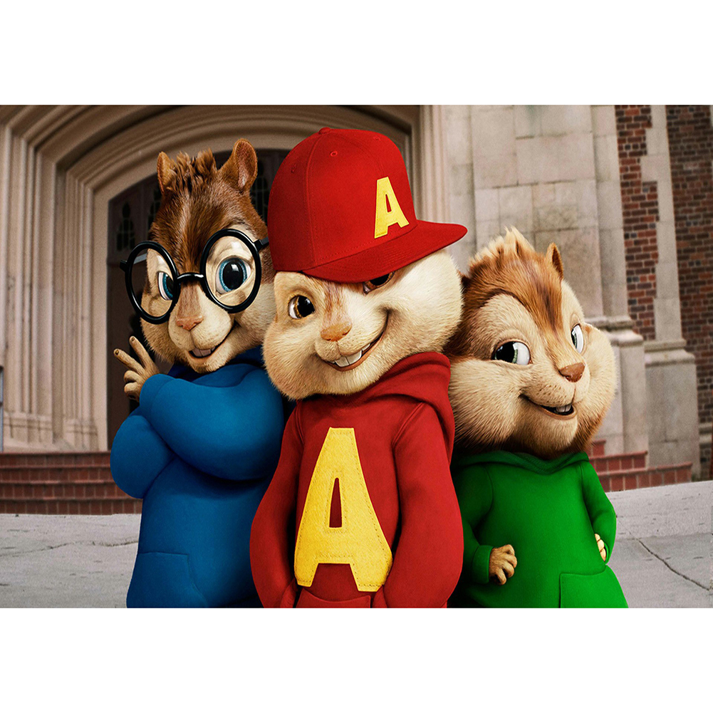 

40*30CM-Round Drill Diamond Painting-The Chipmunks, 501 Original