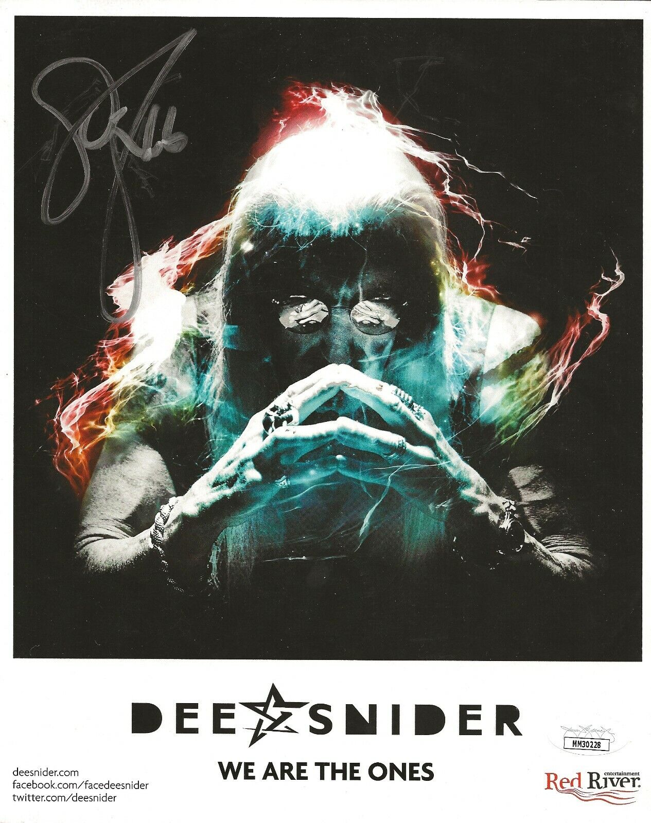 Dee Snider Of Twisted Sister REAL hand SIGNED We Are The Ones Photo Poster painting JSA COA