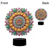 (US Local)DIY 5D Diamond Painting Acrylic Mandala  Night Light Lamp Home Decoration Ornament Gift Kit