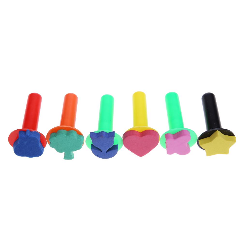 

6Pcs/Set Plastic Sponge Paint Graffiti Brushes Diy Drawing Toys Seal Tools, 501 Original