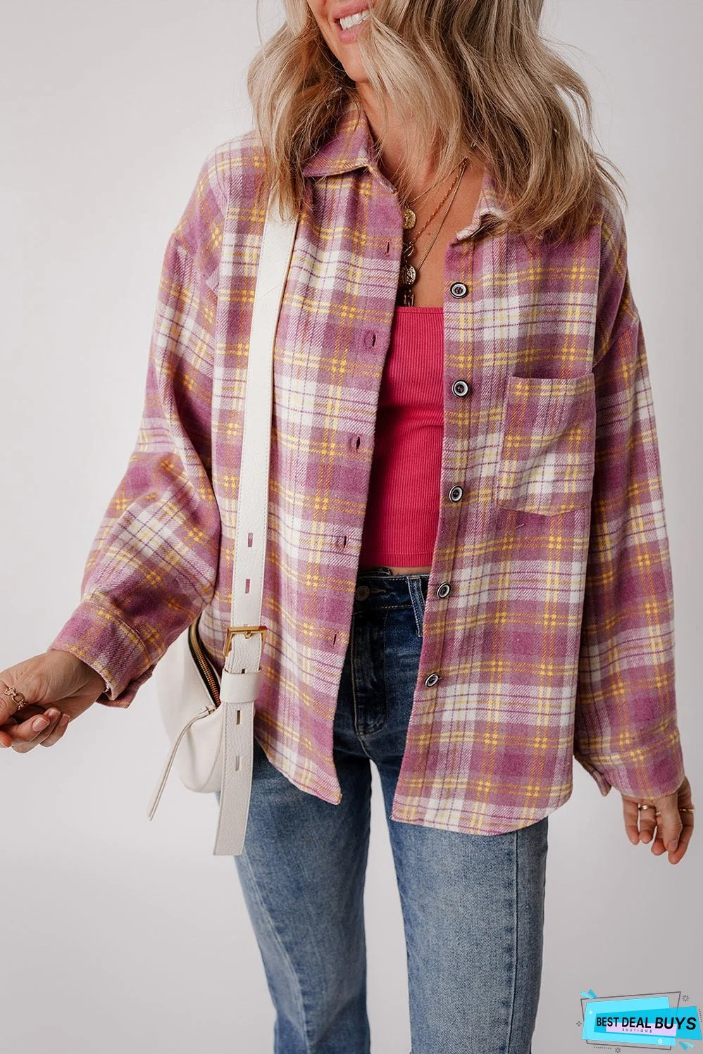 Plaid Chest Pocket Shacket