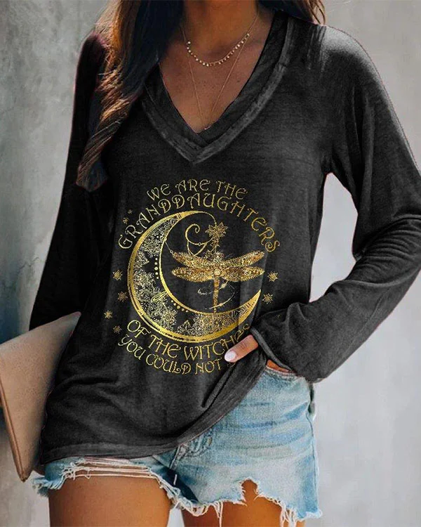 We Are The Granddaughters Of The Witches You Could Not Burn Printed Women's T-shirt