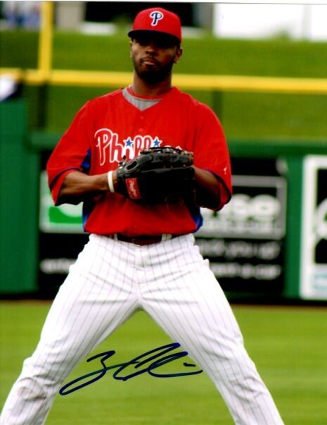 Signed 8x10 ZACH COLLIER Philadelphia Phillies Autographed Photo Poster painting - COA