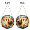 Diamond Painting Double-Sided Farm Chicken Diamond Art Pendant