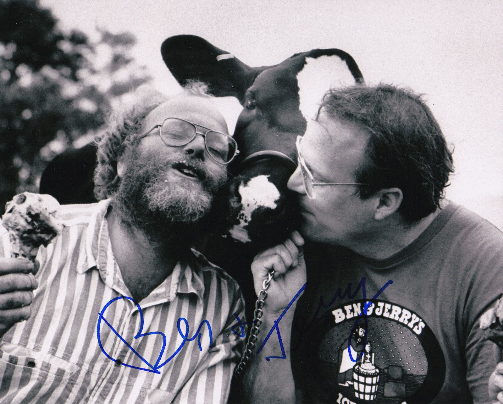 Ben Cohen & Jerry Greenfield Signed 8x10 Inch Photo Poster painting Ben & Jerry Bernie Sanders