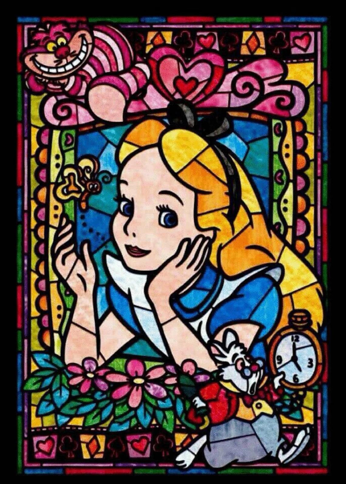 Disney Princess Jasmine,Alice,Snow White 40*50CM(Canvas) Full Round Drill Diamond Painting gbfke