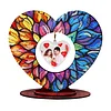 DIY Special Shape Diamond Painting Wooden Heart Shape Desk Ornament Decor Kit