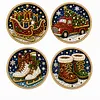 [Upgrade]4Pcs Acrylic Special Shape Xmas DIY Waterproof Diamond Painting Coaster Kit
