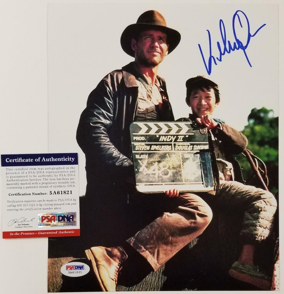 Jonathan Ke Quan signed Indiana Jones 8x10 Photo Poster painting #2 Autograph ~ PSA/DNA COA