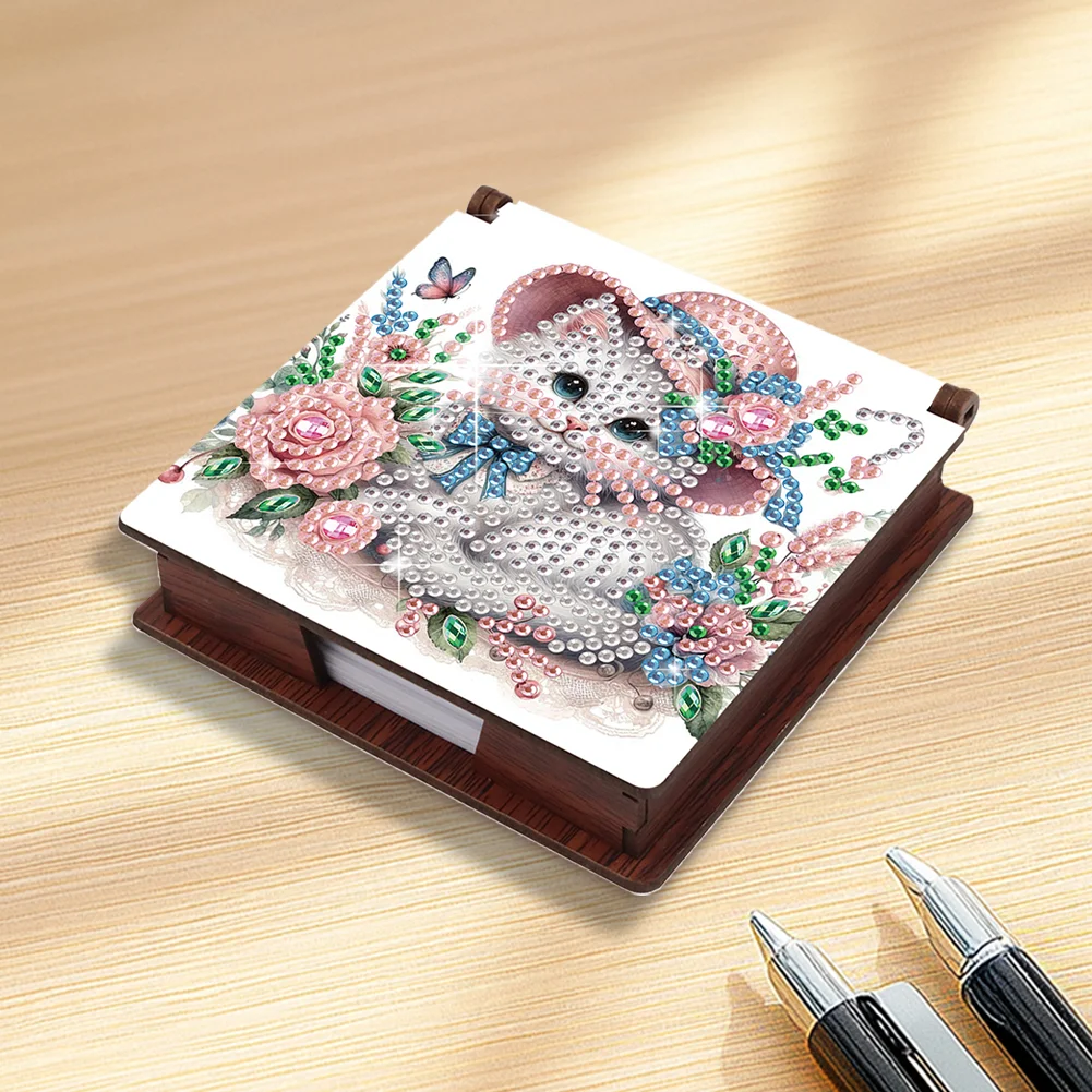 DIY Cat Diamond Painting Note Box Paper 160 Sheets of Paper for DIY Art Craft