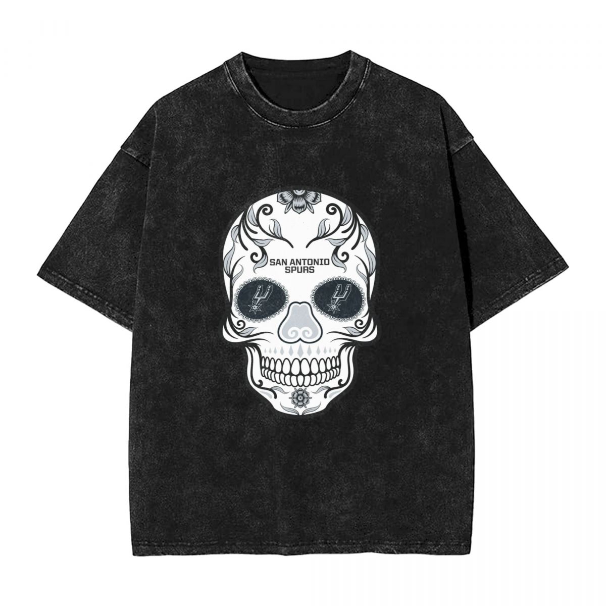 San Antonio Spurs Skull Vintage Oversized T-Shirt Men's