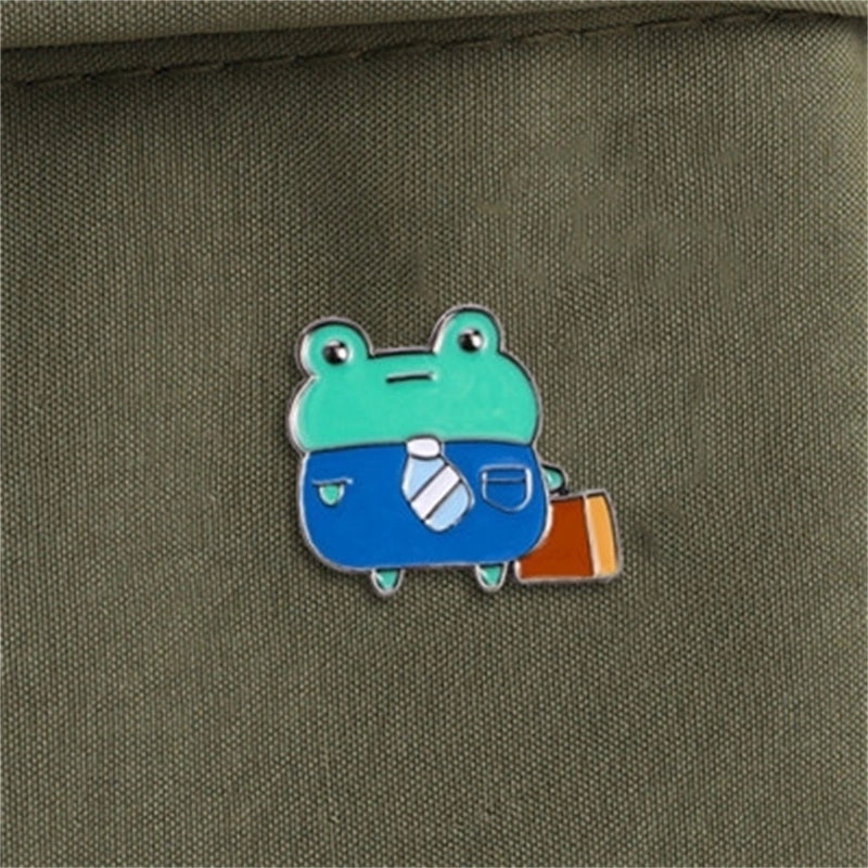 Cartoon Style Cute Frog Alloy Stoving Varnish Unisex Brooches