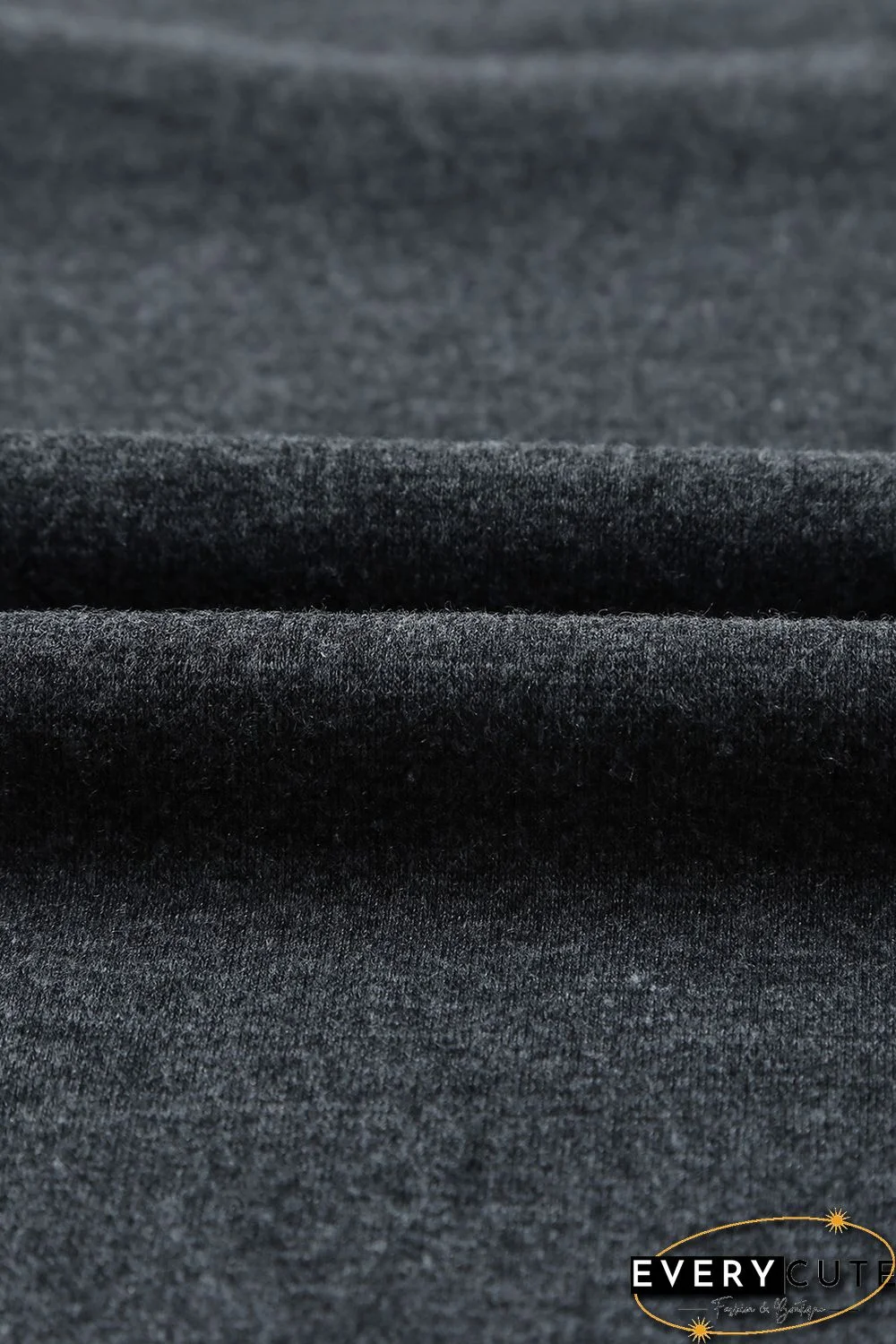 Black Ribbed Knit V Neck Short Sleeve Top