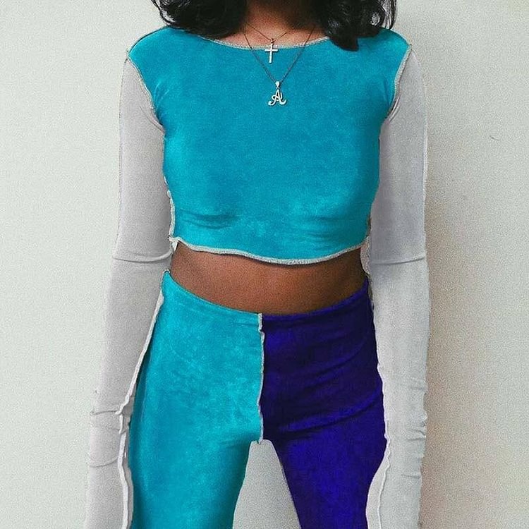 Autumn Crop Top Set Women Tracksuit 2 Piece Set Women Sweatsuit Fitness Workout Sweat Suit Two Piece Outfits For Women