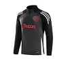 2024/2025 Manchester United Half-Pull Training Suit Dark Gray Football Shirt 1:1 Thai Quality Set