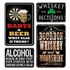 [US Local Warehouse]4PCS Alcohol - Vintage Metal Signs Set - 30*40cm