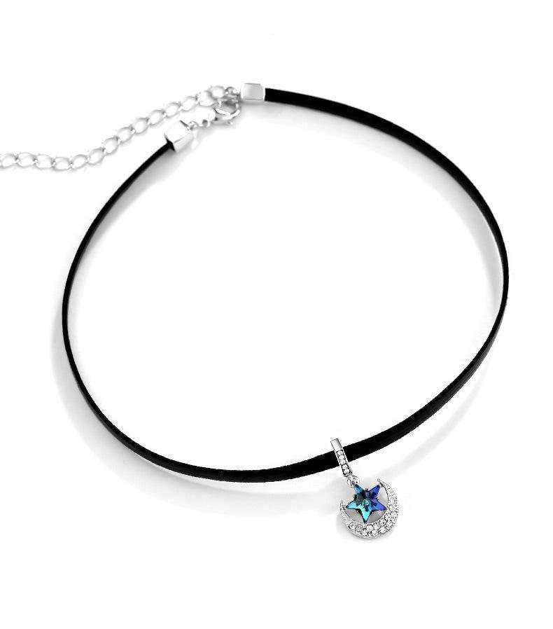 Star Moon Diamond Choker