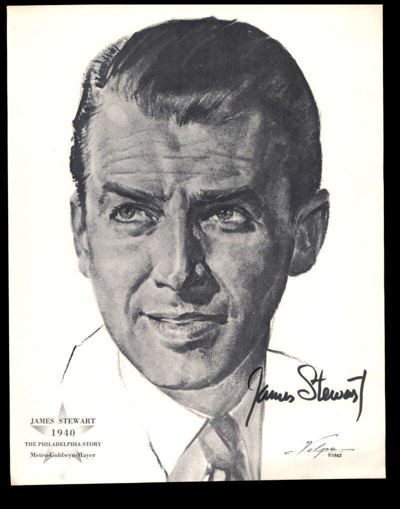 James Jimmy Stewart JSA Coa Hand Signed 8x10 Litho Photo Poster painting Autograph