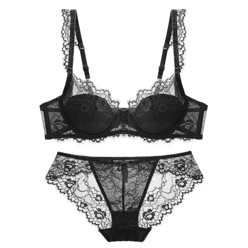 Churchf Sexy Lace Bra Thin-Minded Red Lingerie Set Of Life Year French Pure Bra Panties