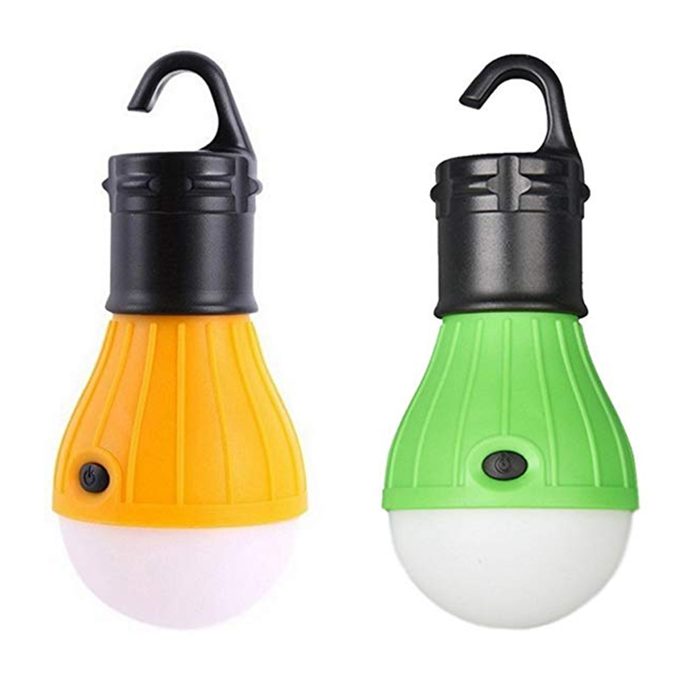 

2x Portable Hanging Hook Camping Tent Lights LED Bulb Shape Emergency Lamps, 501 Original