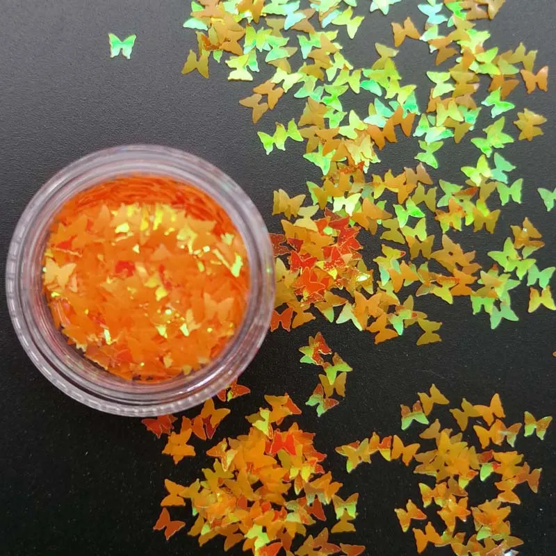 Gold Silver Glitter Nail Foil Sticker Adhesive Transfer Paillette Flake Full Cover Weed Leaf Decal Decor Decoration Manicure