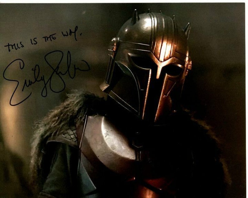 Emily swallow signed autographed star wars the mandalorian armorer Photo Poster painting content