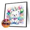5D DIY Full Round Drill Diamond Painting Shining Bear Kit Home Decor 30x30cm