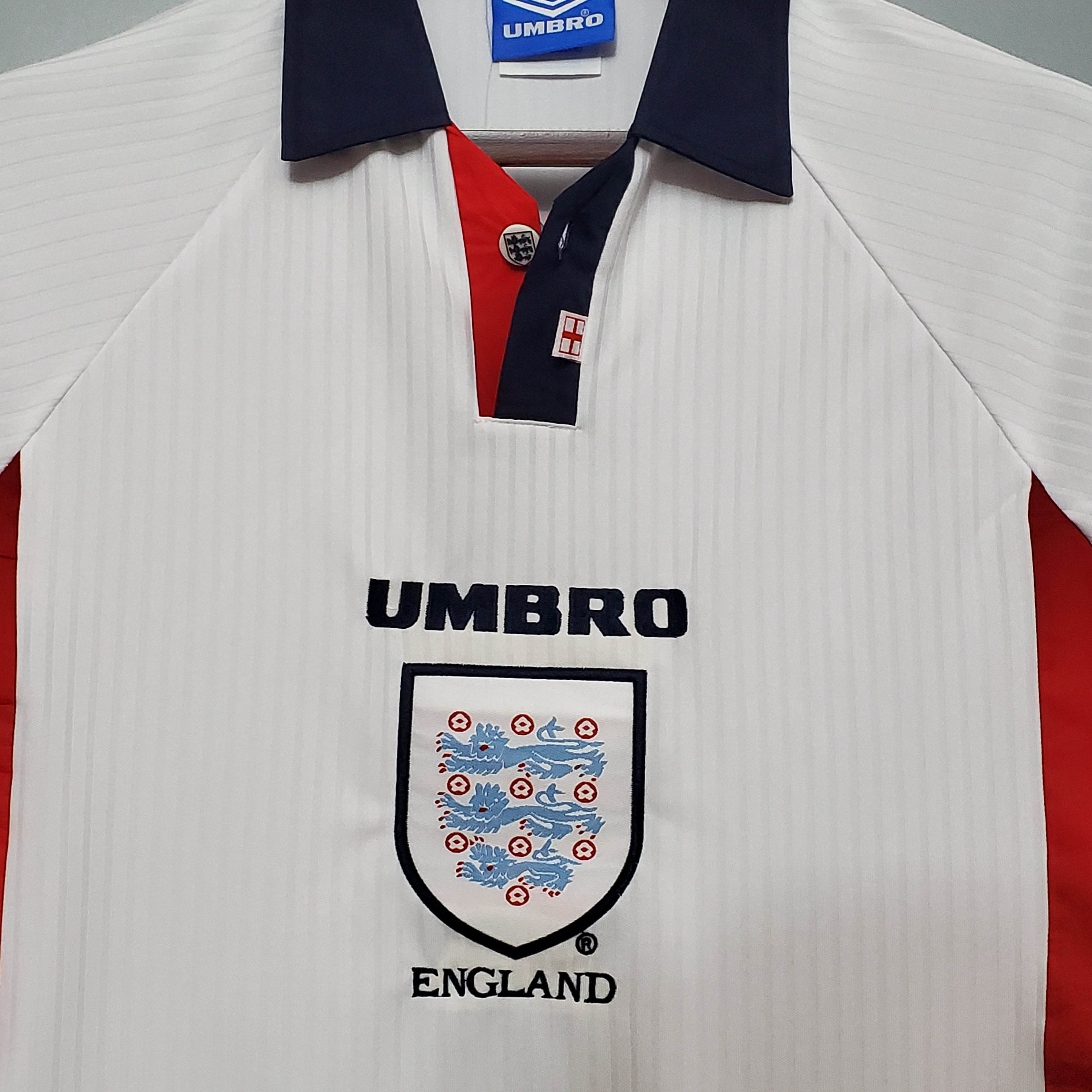 England Retro Jersey Home World Cup 1998 – MS Soccer Jerseys