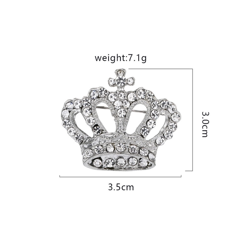 Minimalist Pin Crown Alloy Rhinestone Zircon Women’S Brooches