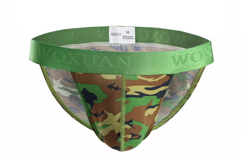 Panoramikptv Camouflage silky high elastic men’s underwear high fork briefs sexy briefs