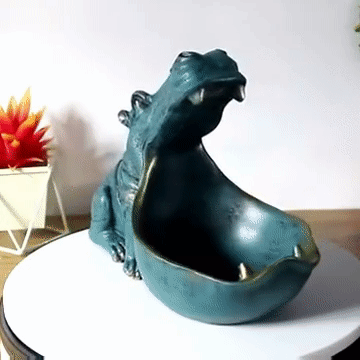hippo figurine, hallway statue, hippo statue, catchall figurine