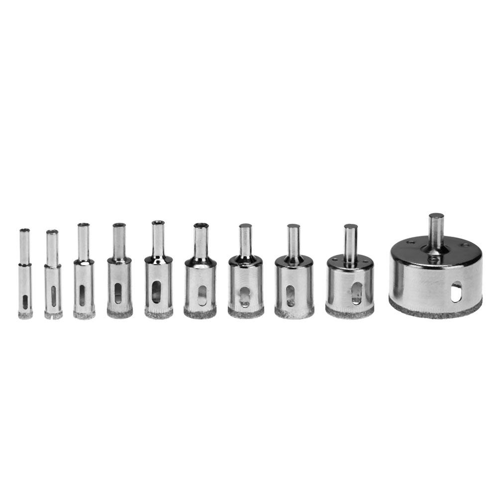

10pcs 8-50mm Diamond Coated Saw Bits Tiles Marble Glass Granite Driller, 501 Original