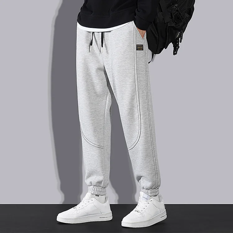 Men'S Casual Pants Mens Spring And Fall Cotton Sweat Pants Loose Drawstring Fashion Classic Slim Drawstring Elastic Waist Pants