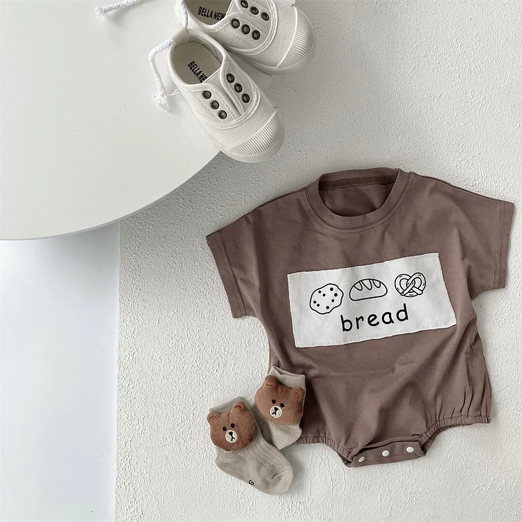 Baby Boy/Girl Cartoon Patch Pullover Bodysuit