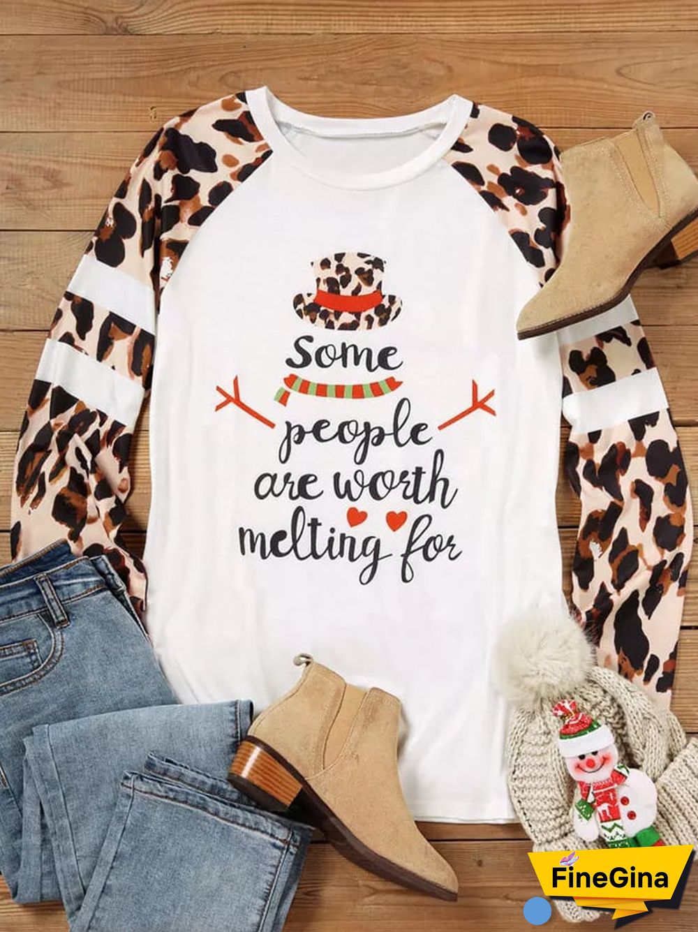 Women's Christmas Some People Are Worth Melting For Print Sweatshirt