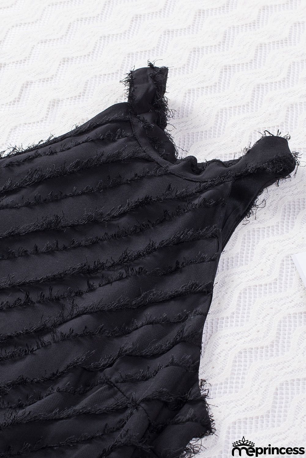 Textured Halter Lace-up Sleeveless Mini Dress