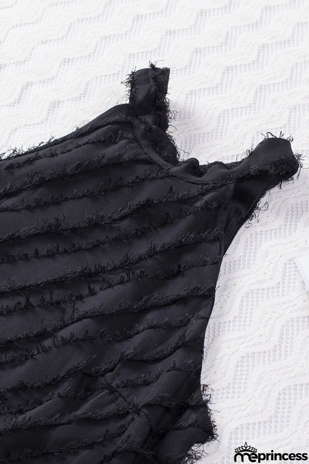 Textured Halter Lace-up Sleeveless Mini Dress