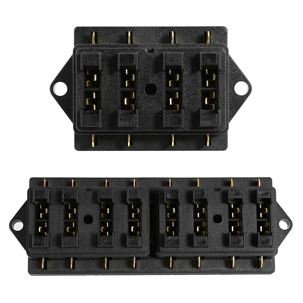 

Automotive Fuse Block Car Boat Fuse Holder + Fuses Kit with Clear Cover, 8 way, 501 Original