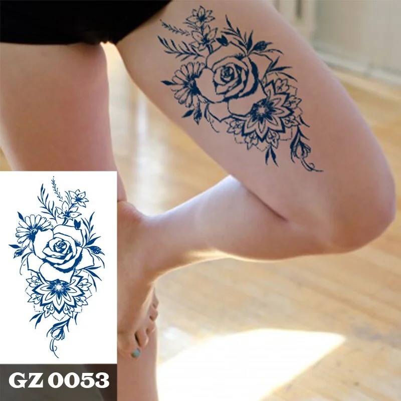 1Pcs Ink Juice Butterfly Text Tattoos Body Art Waterproof Temporary Tattoo Sticker For Men Women