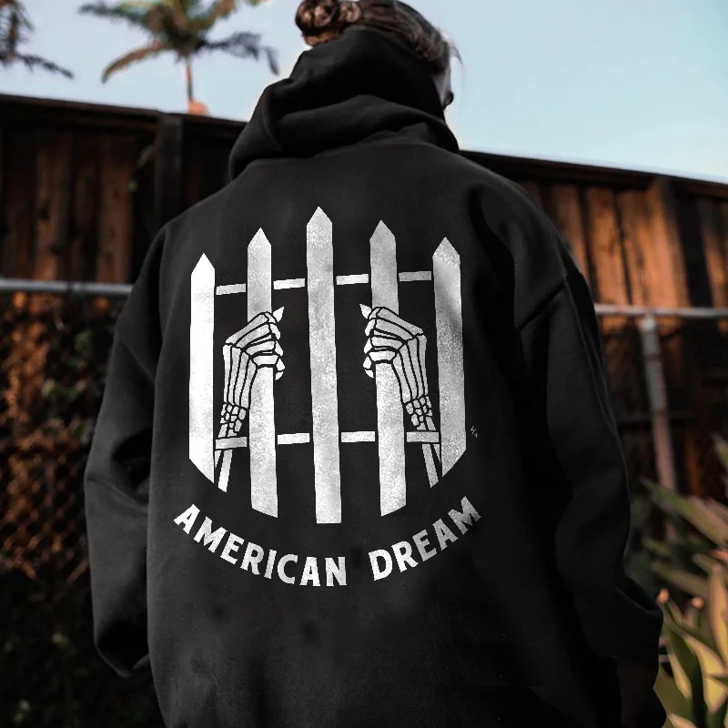 UPRANDY American Dream Letters Printed Men's Hoodie -  UPRANDY
