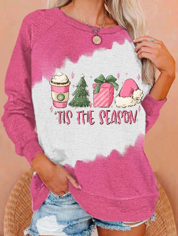 Women's Pink   Print Sweatshirt