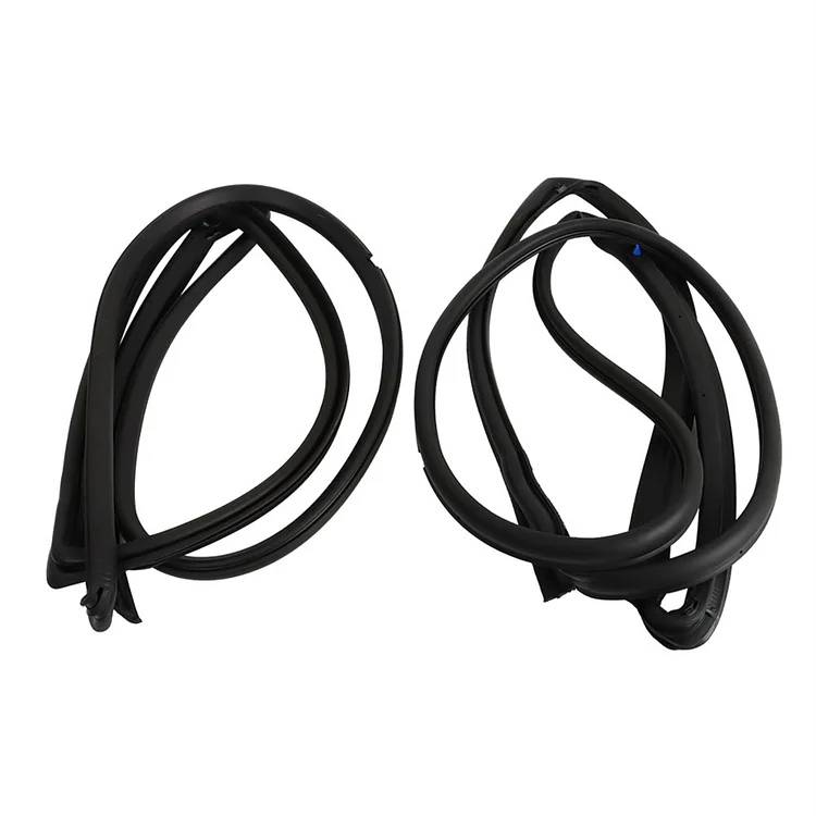 SEBLAFF 2Pcs Front Door Weatherstrip Seal Set Black Replacement for 2007-2018 Wrangler 55395274AW 55395275AW
