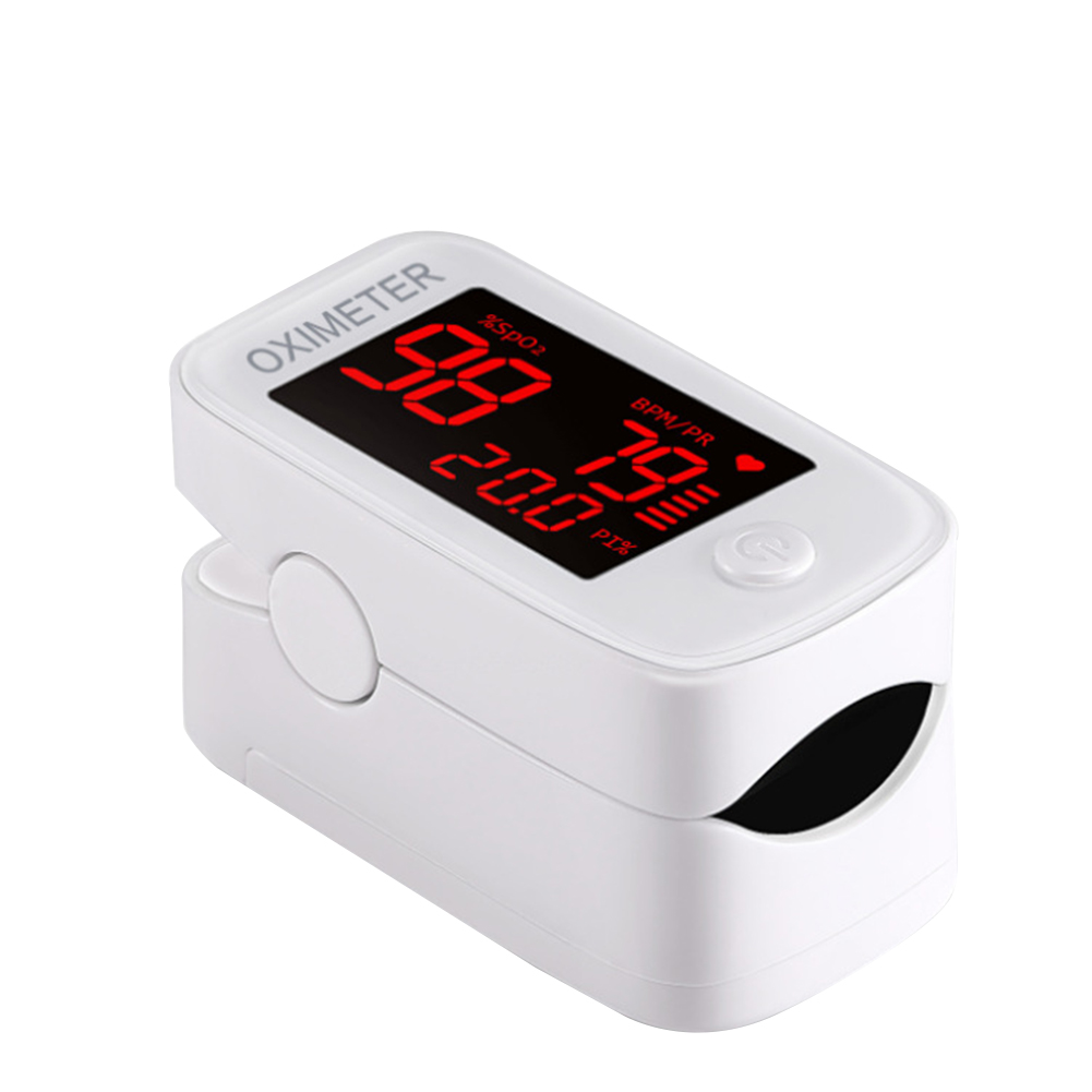 

LED Display Finger Pulse Oximeter Blood Oxygen Saturation Level Monitor, White, 501 Original