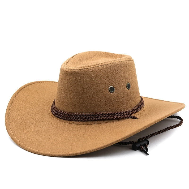 Western Denim Hat Big Brim Suede Outdoor Retro Top Hat British Jazz Hot