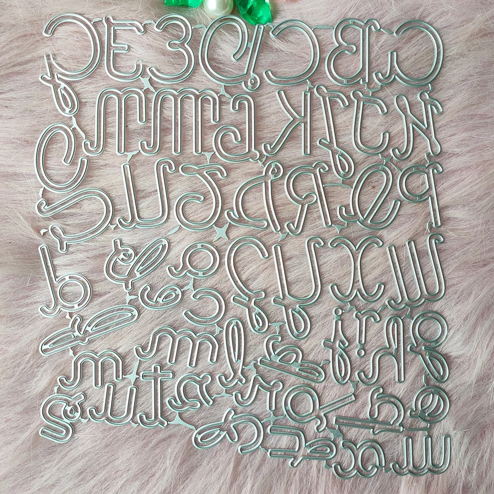 New Cursive alphabet metal cutting die mould scrapbook decoration embossed photo album decoration card making DIY handicrafts