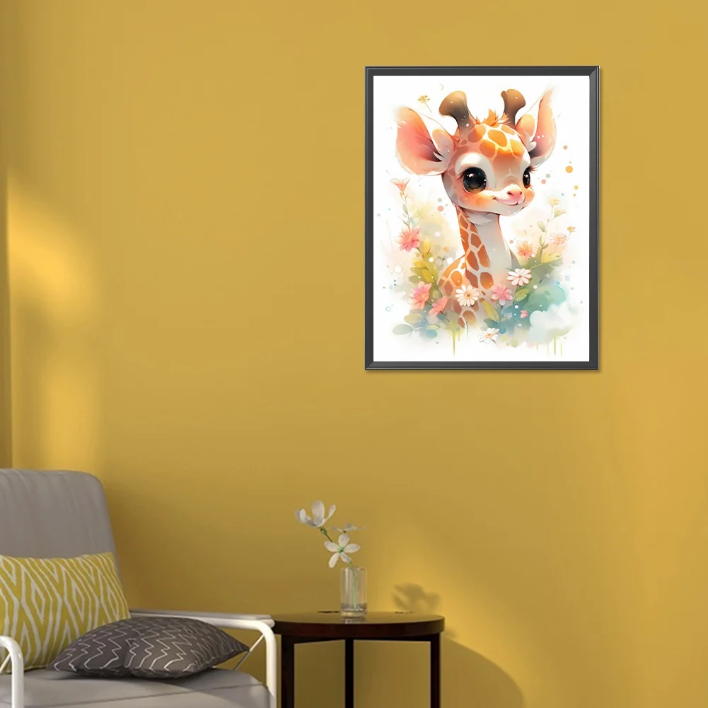 Diamond Painting - Full Round Drill - Giraffe(Canvas|30*40cm)